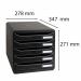 Exacompta Big Box + 5 Drawer Black 309714D GH42171