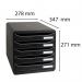 Exacompta Big Box Plus 5 Drawer Set Black 309714D GH42171