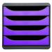 Exacompta Iderama Big Box 4 Drawer Set Purple 310720D GH42224