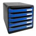 Exacompta Iderama Big Box Plus 5 Drawer Set Blue (Dimensions: W278 x D347 x H271mm) 3097279D