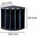 Exacompta Corner Ergonomic Sorter 5 Compartments Black 393714D GH42452