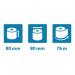 Exacompta Safe Contact Credit Card Receipt Roll 80mmx80mmx76m (Pack of 10) 43918E GH43918