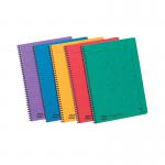 This photo shows a colorful assortment of 10 Europa Notemaker A4 notebooks. Each book has a wirebound spine and features the Clairefontaine logo on the cover. The notebooks have a professional and sleek design, perfect for staying organized and stylish.