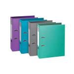 Exacompta Teksto Lever Arch File 80mm A4 Assorted (Pack of 10) 53650E GH53650