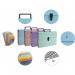 Exacompta Aquarel Expanding Multipart Case 18 Parts Assorted 56760E GH56760