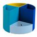 Exacompta Bee Blue The Quarter Desk Tidy Recycled Assorted (Pack of 3) GH68202