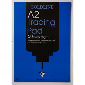 Clairefontaine Goldline Professional Tracing Pad 90gsm A2 50 Sheets GPT1A2 GH94501