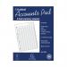The photo shows the Exacompta Guildhall Account Pad 8-Column Summary, an A4 size pad with a total of 1589 pages. The pad is neatly organized into 8 columns for efficient accounting and analysis purposes. The cover exhibits the Guildhall logo and a sleek, professional design. The pages are crisp and white, with clear lines and headings for easy record-keeping.