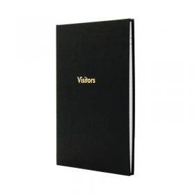 Exacompta Guildhall Company Visitors Book 160 Pages Black 1809 GHT253