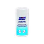 Purell Hand/Surface Antimicrobial Wipes Tub (Pack of 100) 92100-12-EEU GJ29447