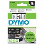 Dymo 40913 D1 9mm x 7m Black on White Tape 10070J