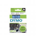 Dymo 40916 D1 9mm x 7m Black on Blue Tape 10073J