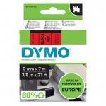 Dymo 40917 D1 9mm x 7m Black on Red Tape 10074J