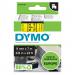 Dymo 40918 D1 9mm x 7m Black on Yellow Tape 10075J