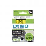 Dymo 40918 D1 9mm x 7m Black on Yellow Tape 10075J