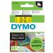 Dymo 43618 D1 6mm x7m Black on Yellow Tape 10082J