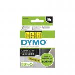 Dymo 45018 D1 12mm x 7m Black on Yellow Tape 10091J