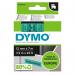 Dymo 45019 D1 12mm x 7m Black on Green Tape 10092J