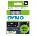 Dymo 45020 D1 12mm x 7m White on Clear Tape 10093J