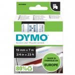 Dymo 45804 19mm x 7m Blue on White Tape 10101J