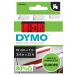 Dymo 45807 19mm x 7m Black on Red Tape 10104J