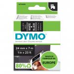 Dymo 53721 24mm x 7m White on Black Tape 10120J