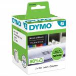 Dymo 99012 36mm x 89mm Large Address Labels Black on White Box of 2 Rolls 10179J