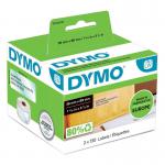 Dymo 99013 36mm x 89mm Address Labels Black On Clear 10180J