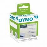 Dymo 99017 12mm x 50mm Suspension File Labels Black on White 10184J