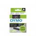 Dymo 45021 D1 12mm x 7m White on Black T