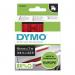 Dymo 45807 19mm x 7m Black on Red Tape
