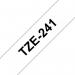 Brother TZE241 Black on White 8M x 18mm Gloss Tape 14068J