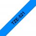 Brother TZE521 Black on Blue 8M x 9mm Gloss Tape 14094J