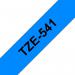 Brother TZE541 Black on Blue 8M x 18mm Gloss Tape 14097J