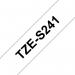 Brother TZES241 Black on White 8M x 18mm Strong Adhesive Tape 14171J