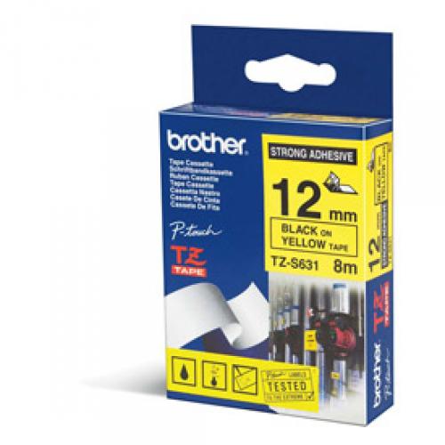 Brother TZES631 Black on | GJQ114175J | Brother Laminated Labels