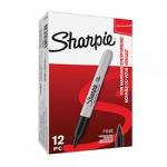 Sharpie S0810930 Fine Black Permanent Pens Box of 12