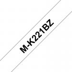 Brother MK221BZ Black on White 8M x 9mm Plastic Tape 12638J