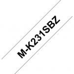 BROTHER MK231SBZ Black on White 4M x 12mm Plastic Tape 12643J