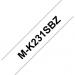 BROTHER MK231SBZ Black on White 4M x 12mm Plastic Tape 12643J