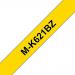 Brother MK621BZ Black on Yellow 8M x 9mm Plastic Tape 12648J