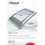 Rexel 2104248 Signmaker Outdoor UV Sign Covers A4 Pack of 10