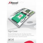 Rexel 2104252 Signmaker Standard Matt Sign Covers A4 Pack of 10