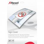 Rexel 2104253 Signmaker Hanging Sign Covers A4 Pack of 10