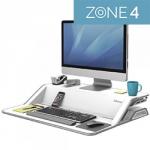 Fellowes 0009901 Lotus Sit Stand Workstation - White