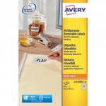 Avery L4737rev-25 Multipurpose Removable Labels 25 Sheets - 27 Labels Per Sheet