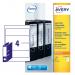 Avery L7171-25 Filing Labels 25 sheets - 4 Labels per Sheet 29160J