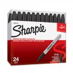 Sharpie 2025161 Fine Black Permanent Pens Box of 24