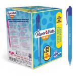 Paper Mate S0977440 Inkjoy Retractable Pens Blue Ink - Pack of 100