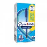 Paper Mate S0190153 Flexgrip Ultra Capped Ball Pen 1mm Blue Ink Box of 12
